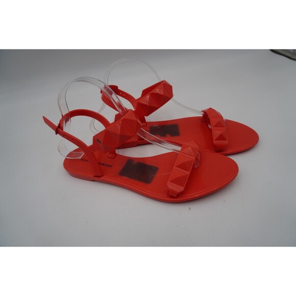 Rebecca Minkoff Jana Studded Jelly Ankle Strap Sandal Salmon Color Size 9.5/40 - Picture 7 of 13